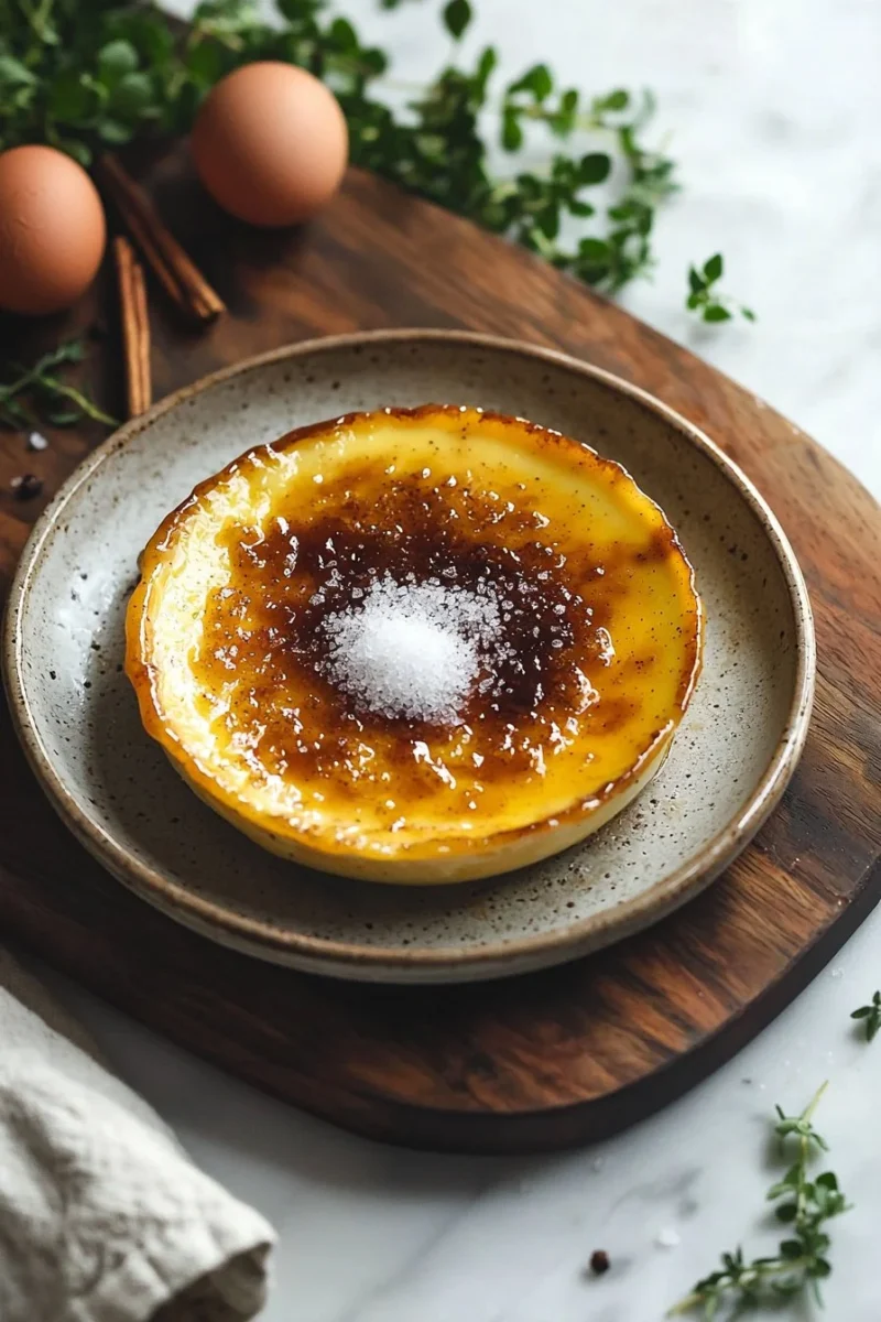 Mini Pumpkin Crème Brûlée dessert in elegant ramekins with caramelized sugar top