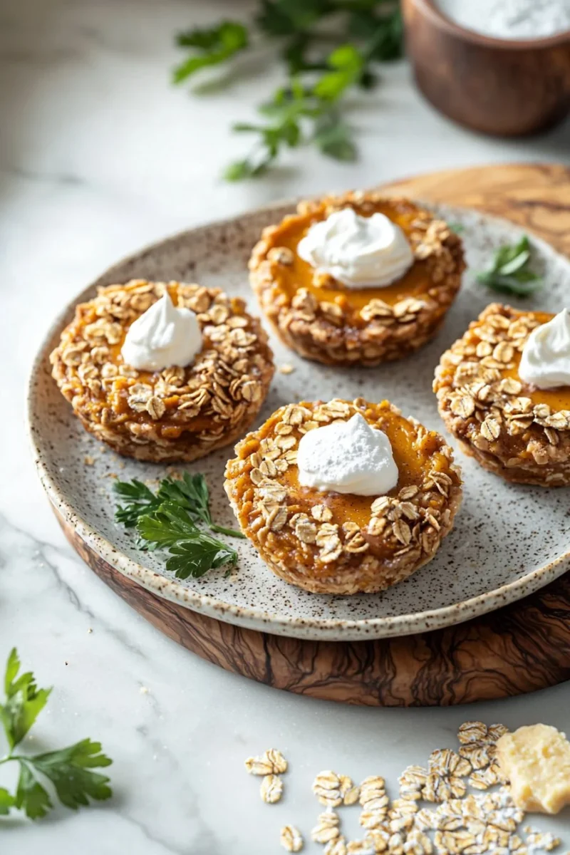 Freshly baked Pumpkin Oatmeal Cream Pies with creamy filling