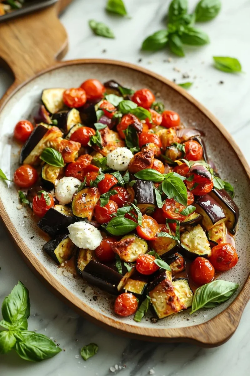 Rustic Italian Vegetable Bake with a medley of fresh vegetables